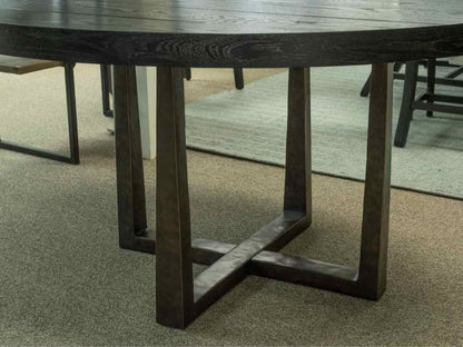 Restoration Hardware Black Oak 'T Brace' Dining Table
