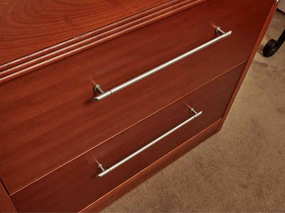 Jasper Inc. Cherry 2 Drawer File Cabinet & 2 Shelf Hutch