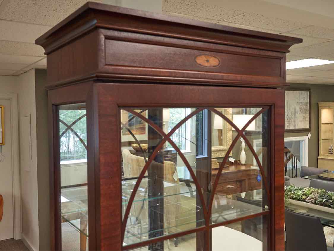 Jasper Cabinet Mahogany Lighted Curio Cabinet