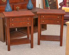 Pair of Mahogany Two Drawer Nightstands