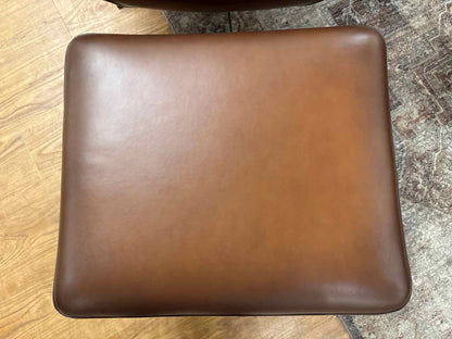 Pottery Barn 'Wells' Swivel Chair + Ottoman