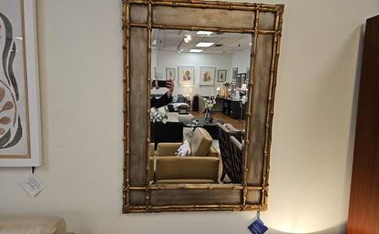 Faux Bamboo Gold Mirror