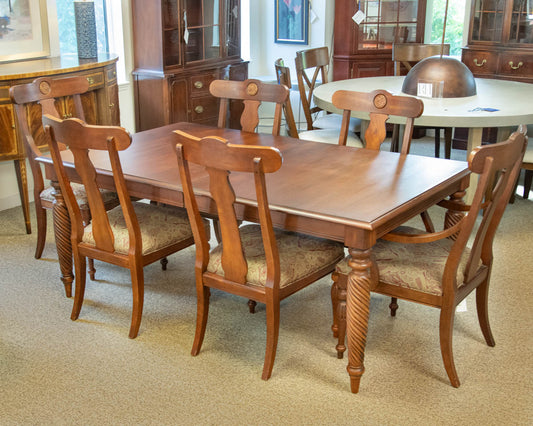 Ethan Allen 'British Classics' Dining Table & 6 Chair Set