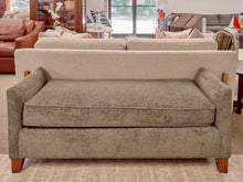 Custom Upholstered Bench in Moss Green