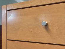 Baronet Lingerie Chest in Maple with Glass Top & Brushed Nickel Pulls