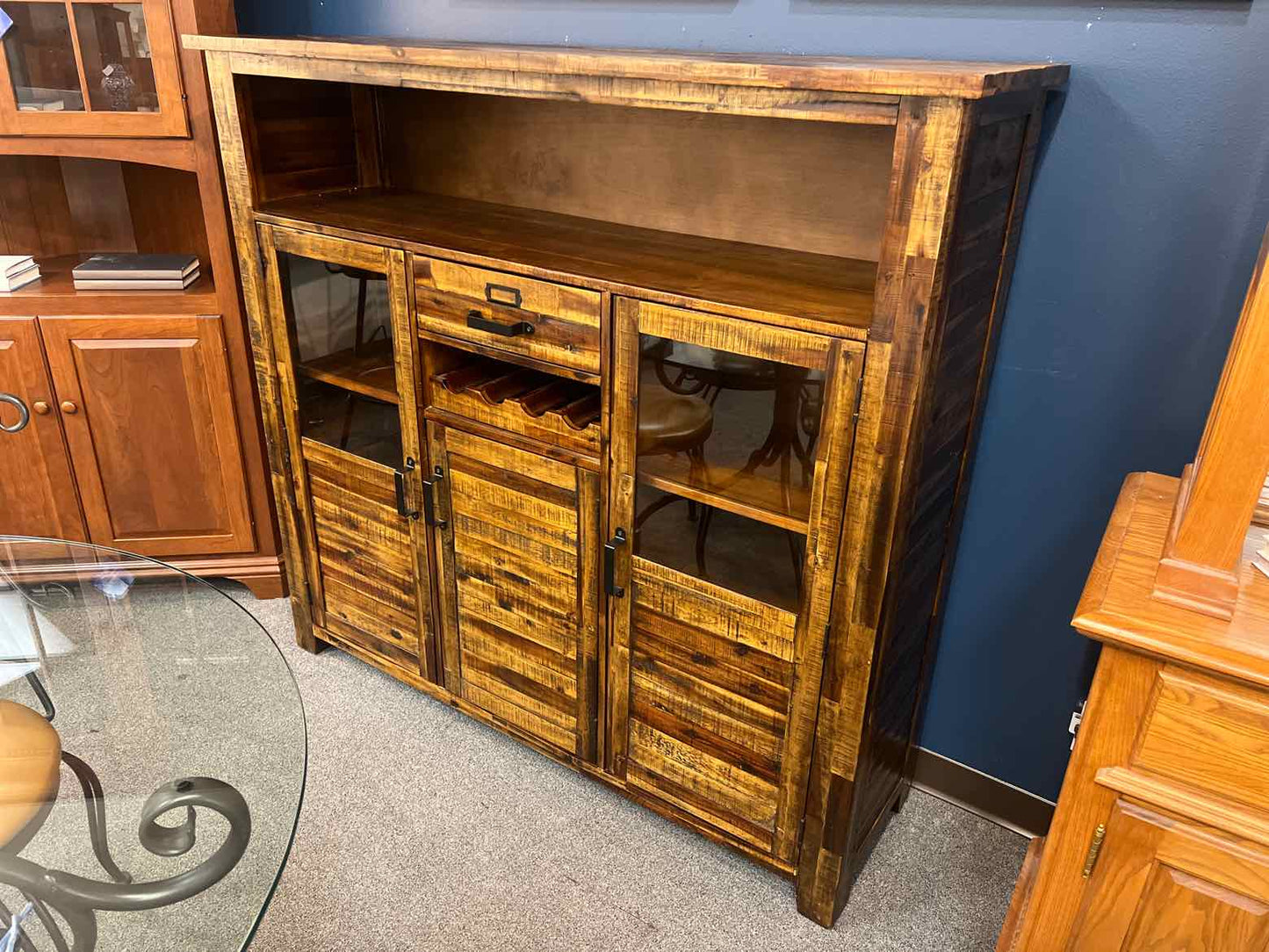 Rustic Dark Brown Sideboard