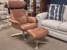 Chestnut Embossed Leather Recliner