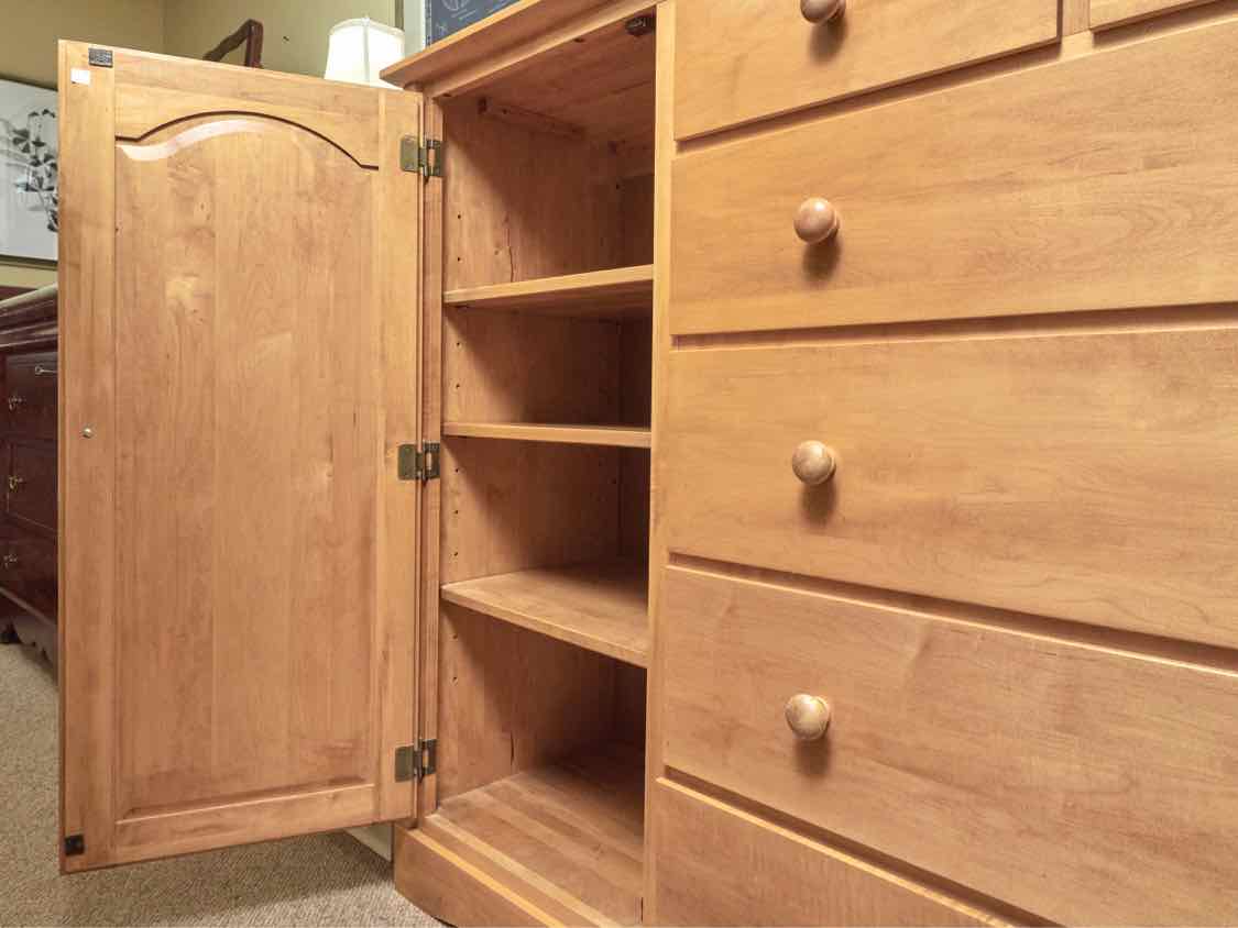 Brown Street Co.Maple Chifforobe  Chest with 6 Drawers & 1 Door
