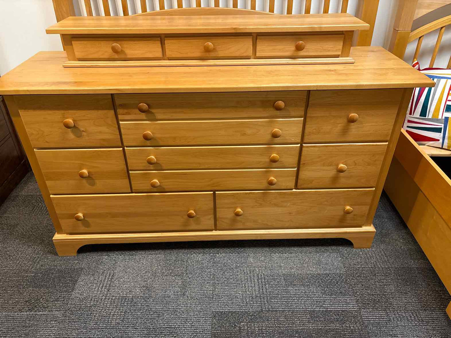 Maple Dresser and Mirror