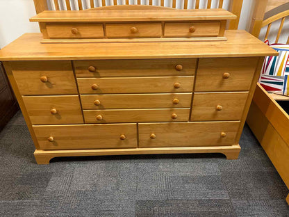 Maple Dresser and Mirror