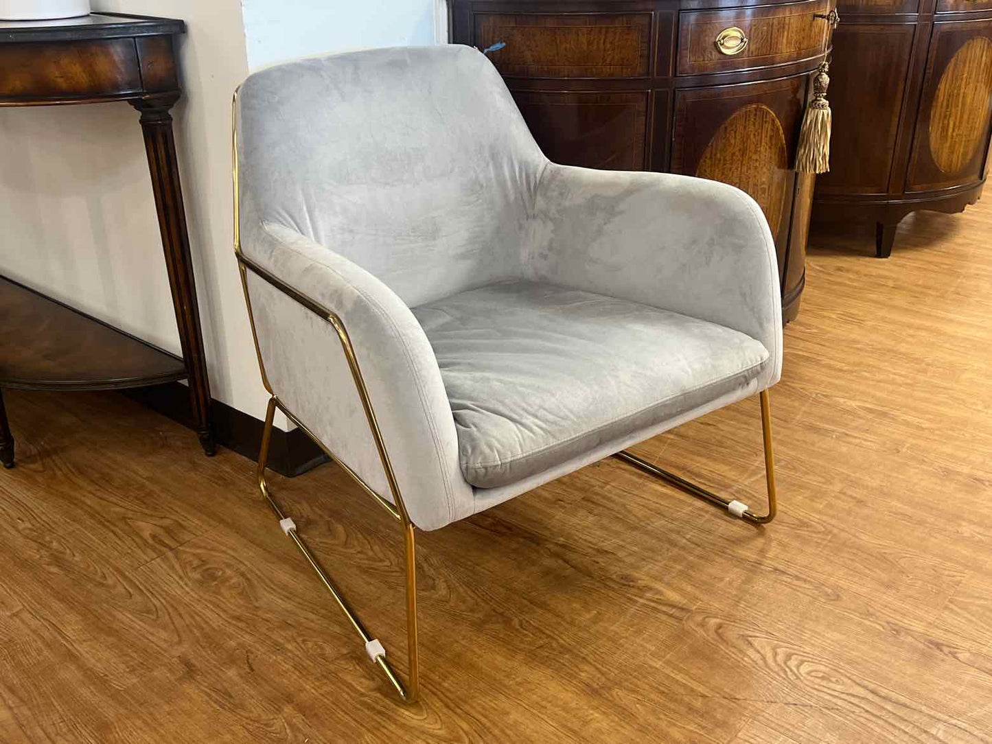 Zuo Modern 'Nadir' Grey Velvet Chair