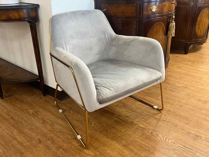 Zuo Modern 'Nadir' Grey Velvet Chair