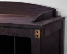 Arhaus Telegraph Office Storage Cabinet in Ebony Finish with Brass Hardware