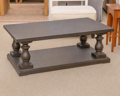 RH Balustrade Cocktail Table in Black Finish