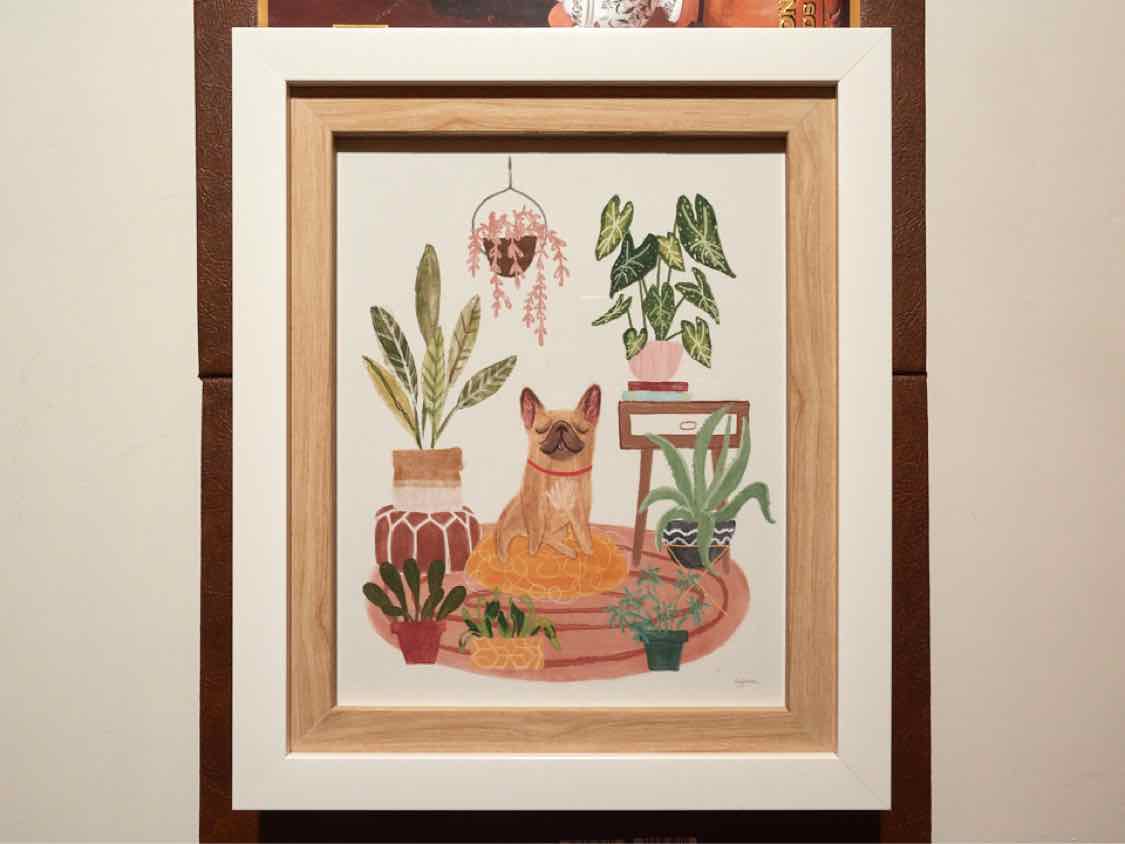 Urban Jungle Dogs IV' Print Double Framed