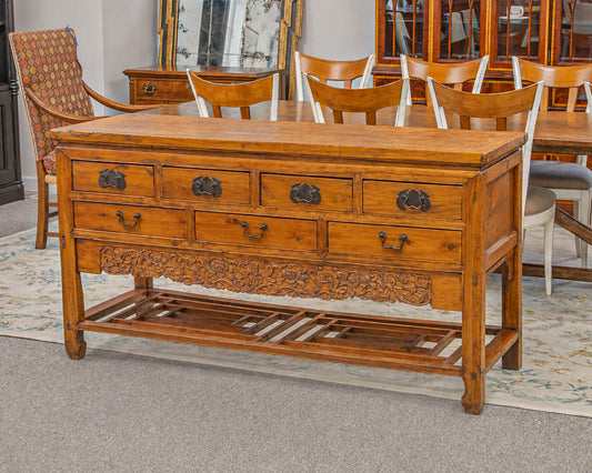 Asian Altar Table W/ Ornate Carving Details