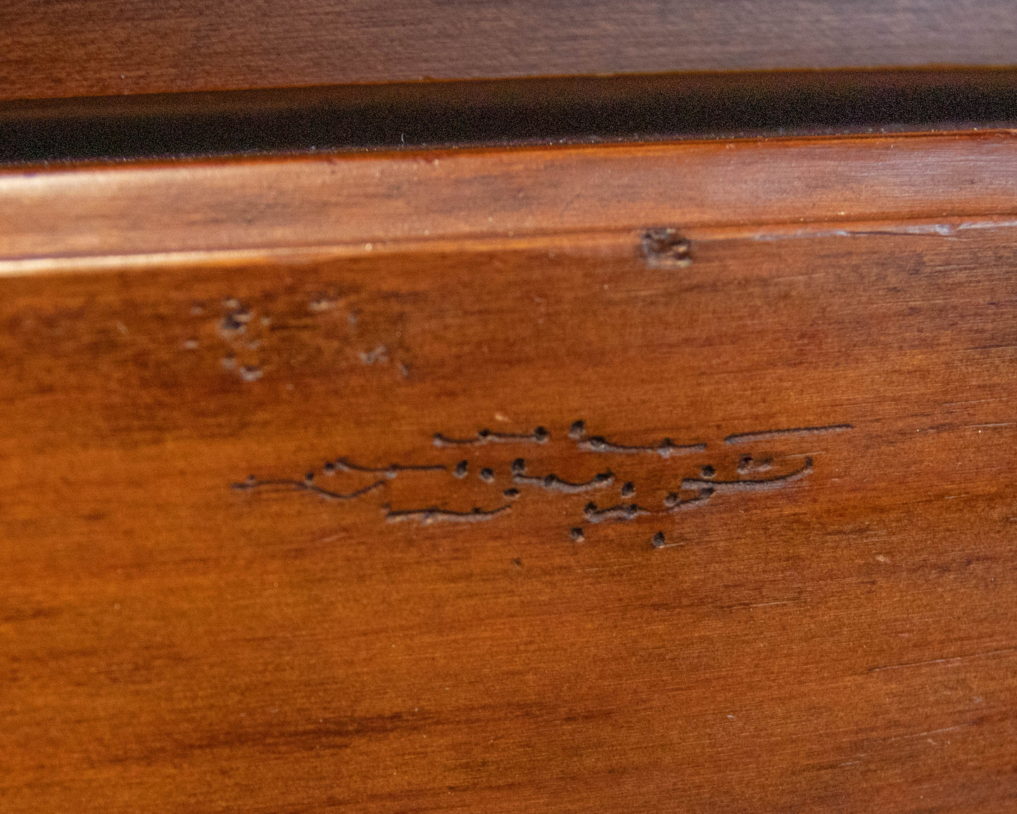 Pair of Pine Cookie Cutter Corner Nightstands