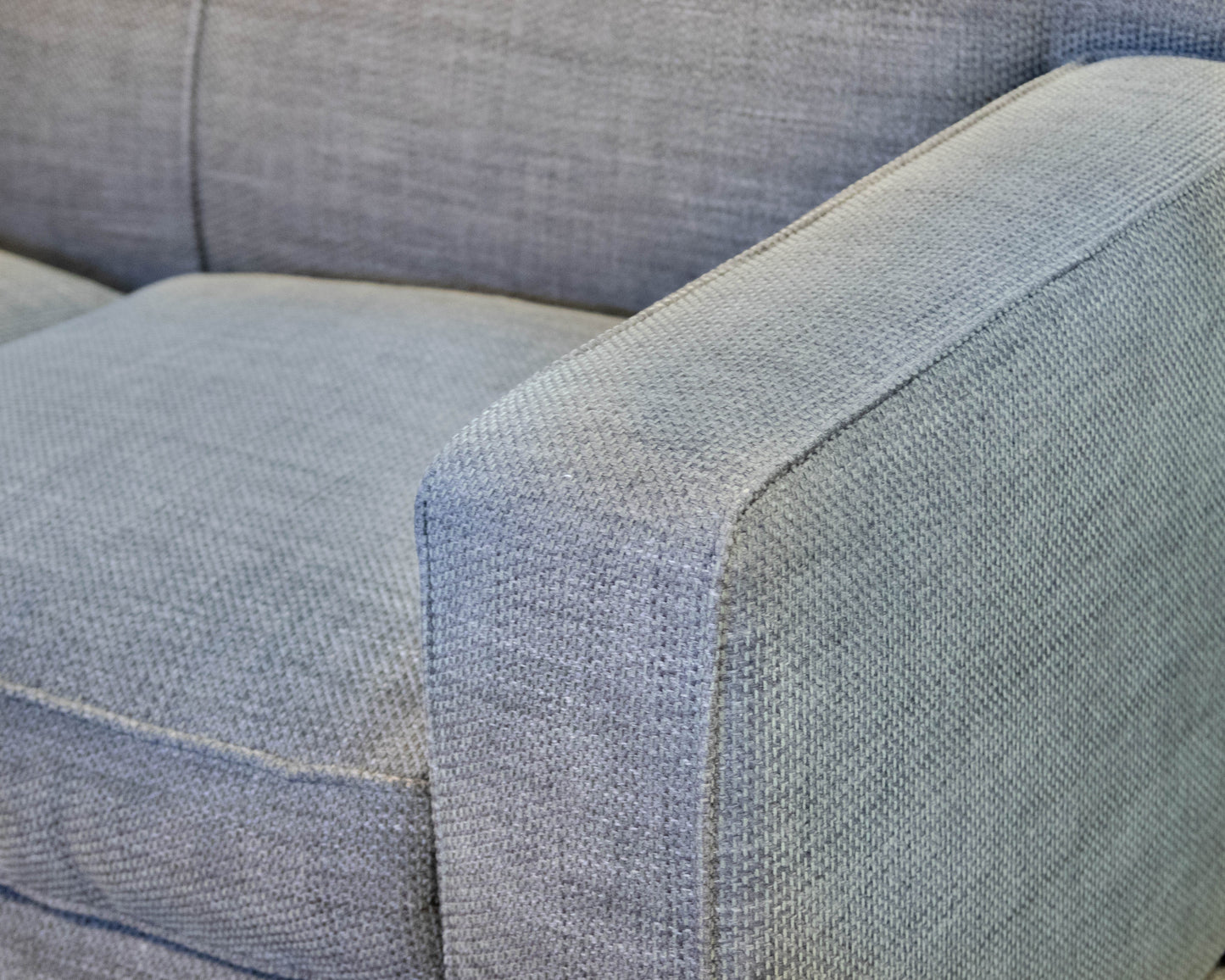 Crate & Barrel Cameron 89" Track Arm Sofa in Grey Tweed
