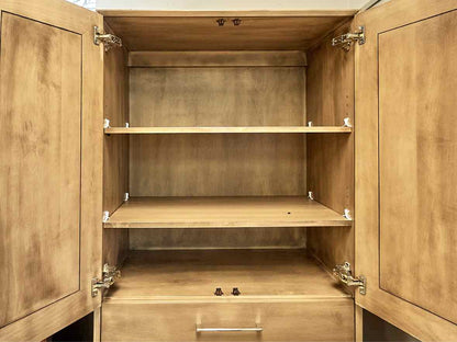 Gat Creek Amelia Armoire in Maple with Classic Barley Finish and Nickel Pulls