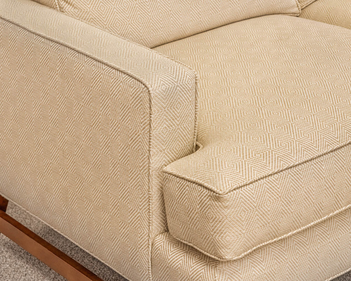 Kravet 3-Cushion Track Arm Sofa with Wood Frame