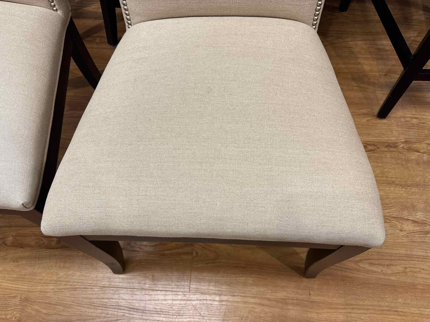 Pair of Linen Dining Chairs