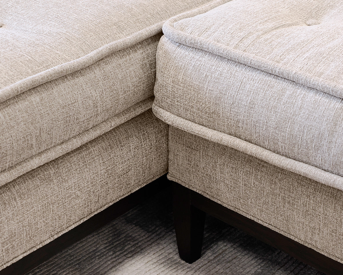 Lee Industries Custom Gray Tufted Two-Piece Sectional