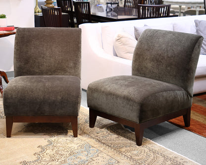 Pair of Mitchell Gold + Bob Williams Slipper Chairs
