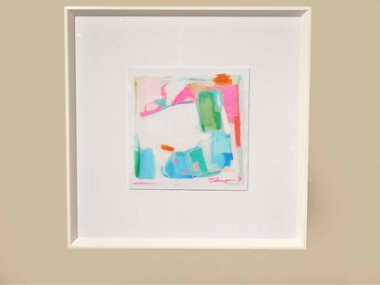 "Salt Air III" Float Mount Giclee Print in High Gloss White Frame