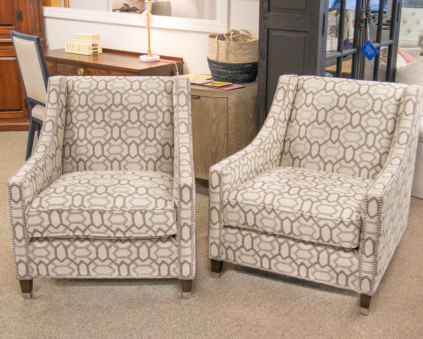 Pair of Bernhardt 'Palisades' Slope Arm Chairs