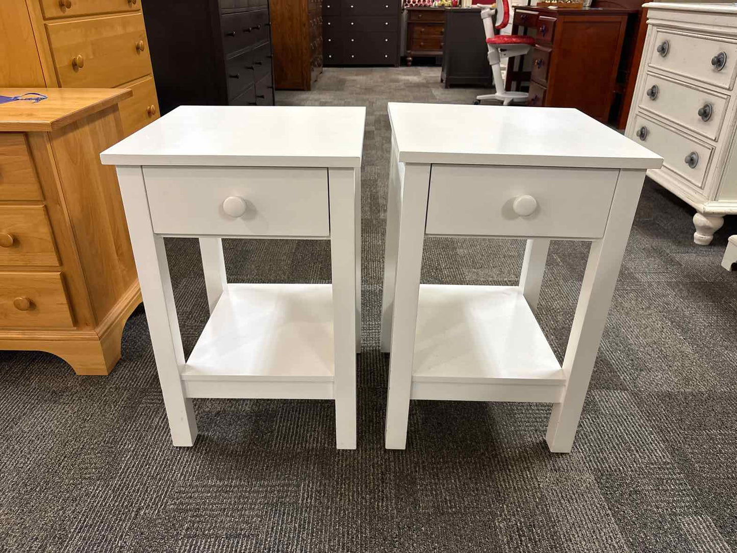 Pair of White Nightstands