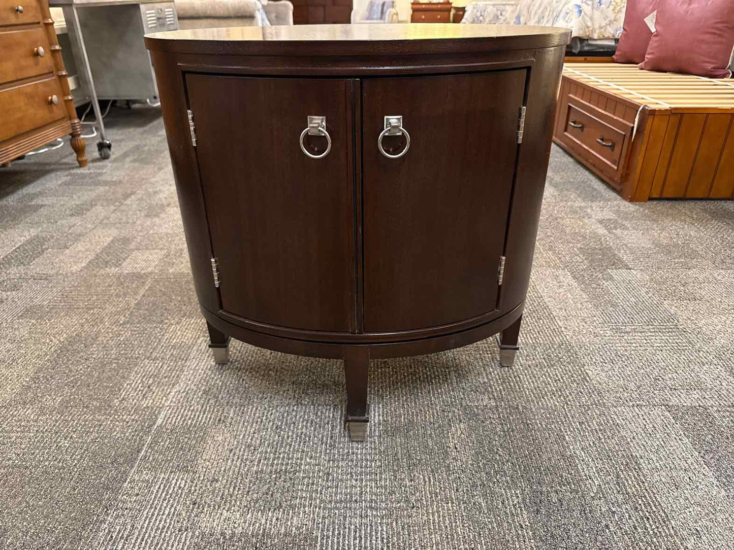 Vanguard Oval Side Table in Espresso