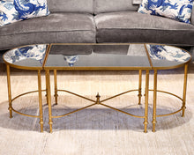 Set of Three Rectangular and Demi Lune Tables