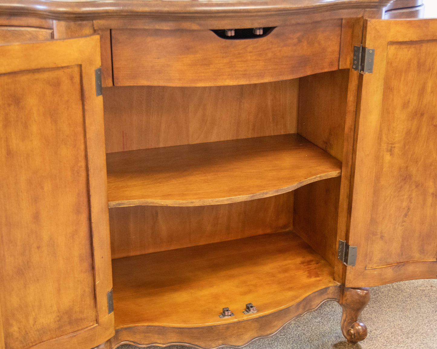 Hooker Furniture "Seven Seas" 4 Door Burled Walnut Server