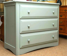 Ice Blue Finish 3 Drawer Dresser with Wood Knobs