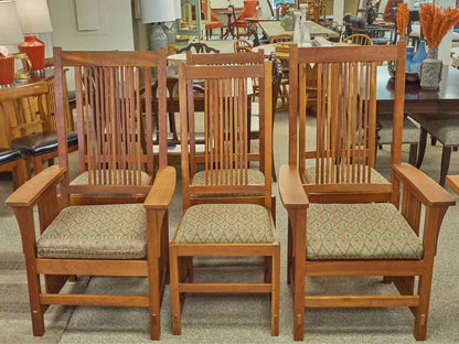Set of Six Stickley Mission Spindle Dining Chairs