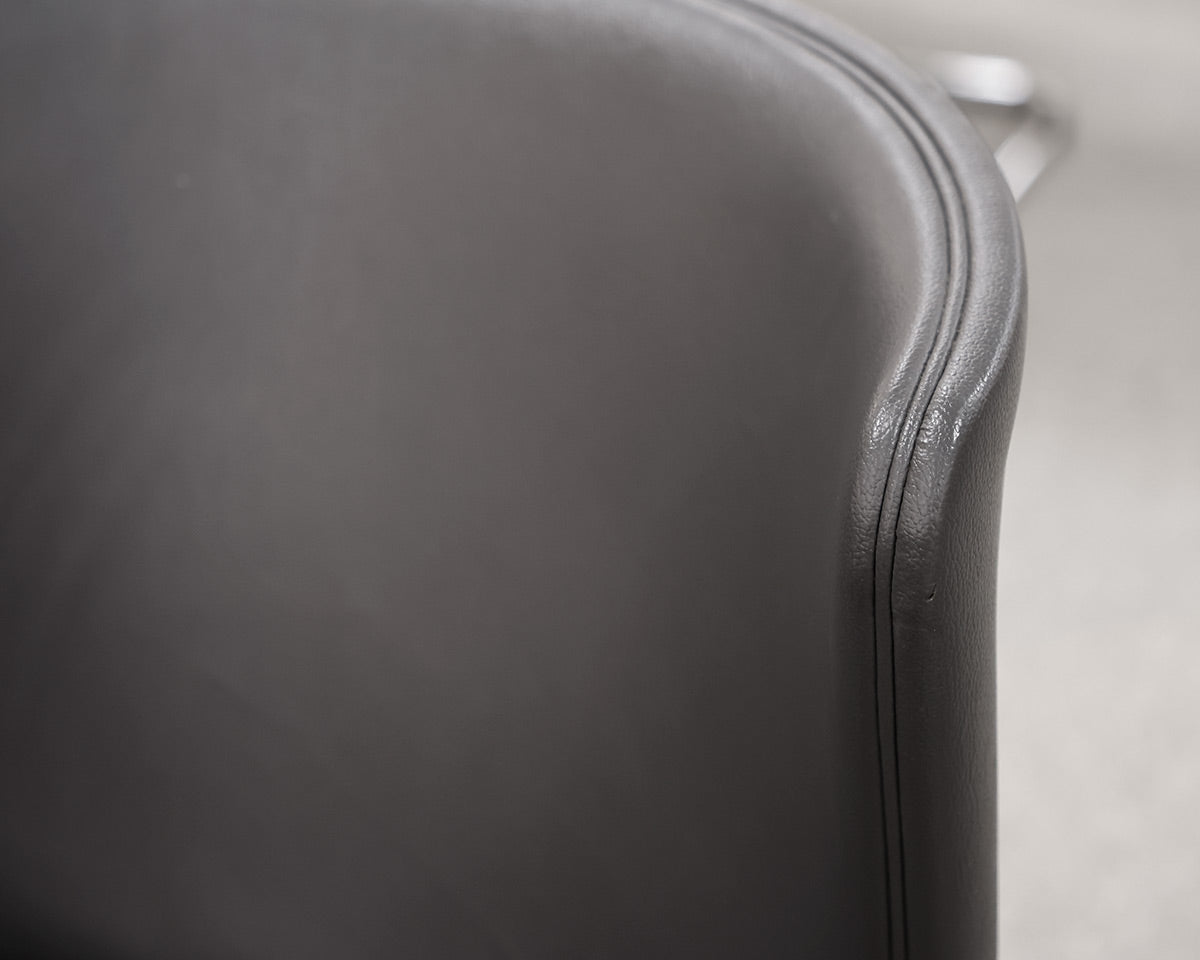 Set of 8 Crate & Barrel Leather Dining Chairs