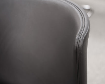 Set of 8 Crate & Barrel Leather Dining Chairs