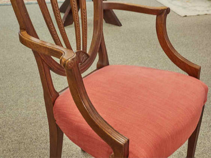Pair of Baker Cherry Shield Back Dining Chairs