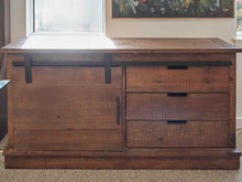 Rustic Barn Door Media Cabinet