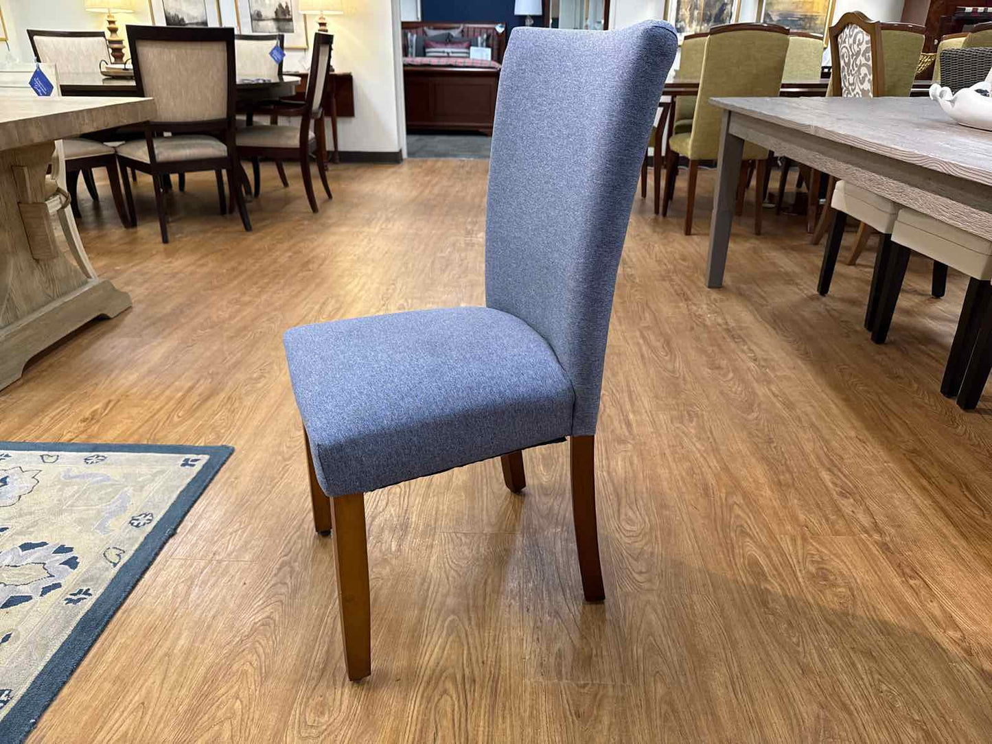 Set of 6 Denim Blue Parson's Dining Chairs