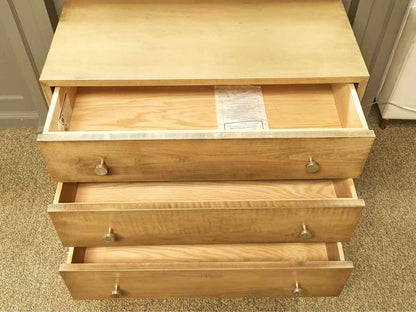 Gat Creek " Gerard" Maple 3 Drawer Nightstand with Polished Nickel Knobs