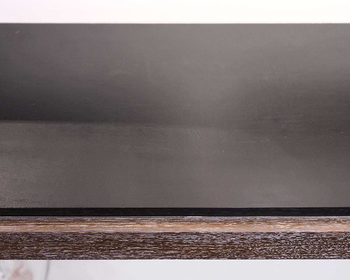 Black and Gray Wooden Console Table