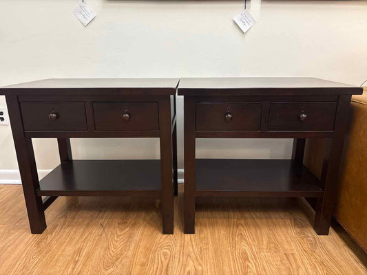 Pair of Pottery Barn 'Farmhouse' Nightstands