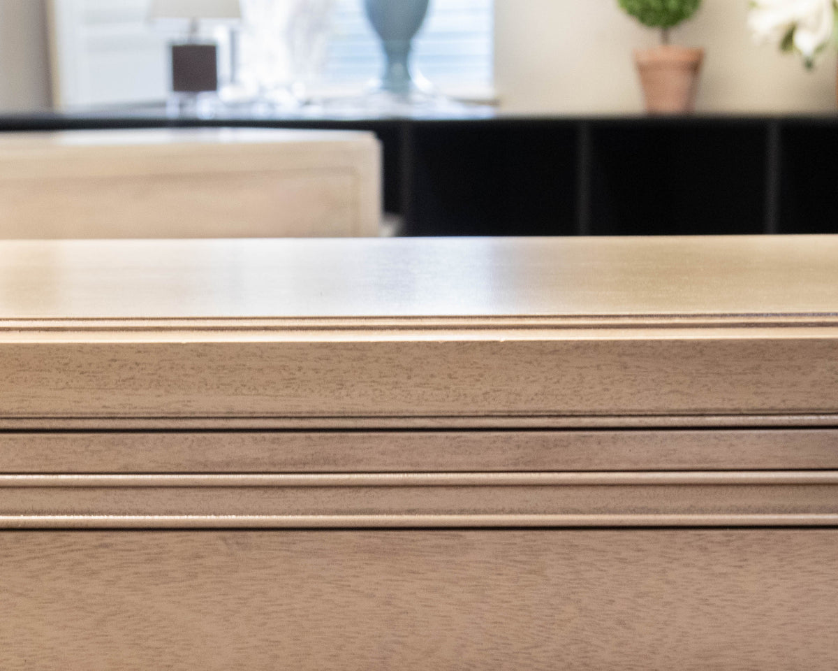 Barbara Barry for Baker Gray Wash Bedside Chest