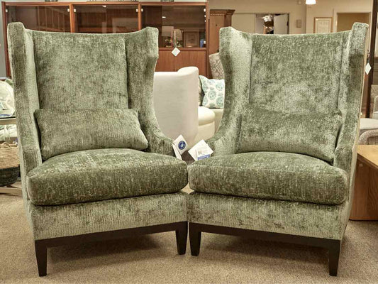 Pair of Bernhardt 'Pascal' Wing Chairs