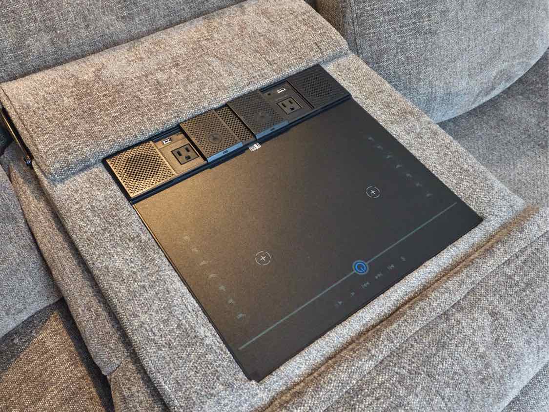 Power Recling Sofa in Grey Flex Micro Fiber