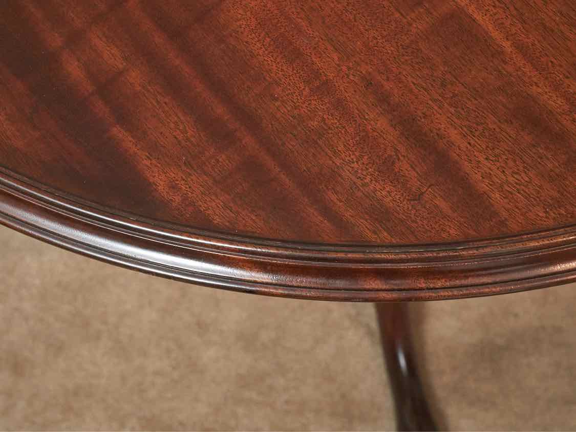 Mahogany Pedestal Accent Table