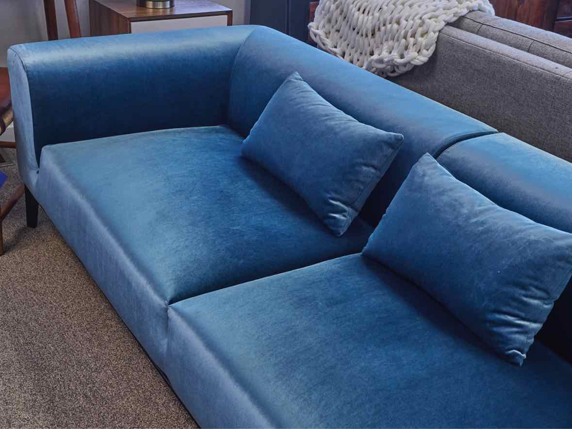Rove Concepts Blue Sapphire Performance Velvet Sofa