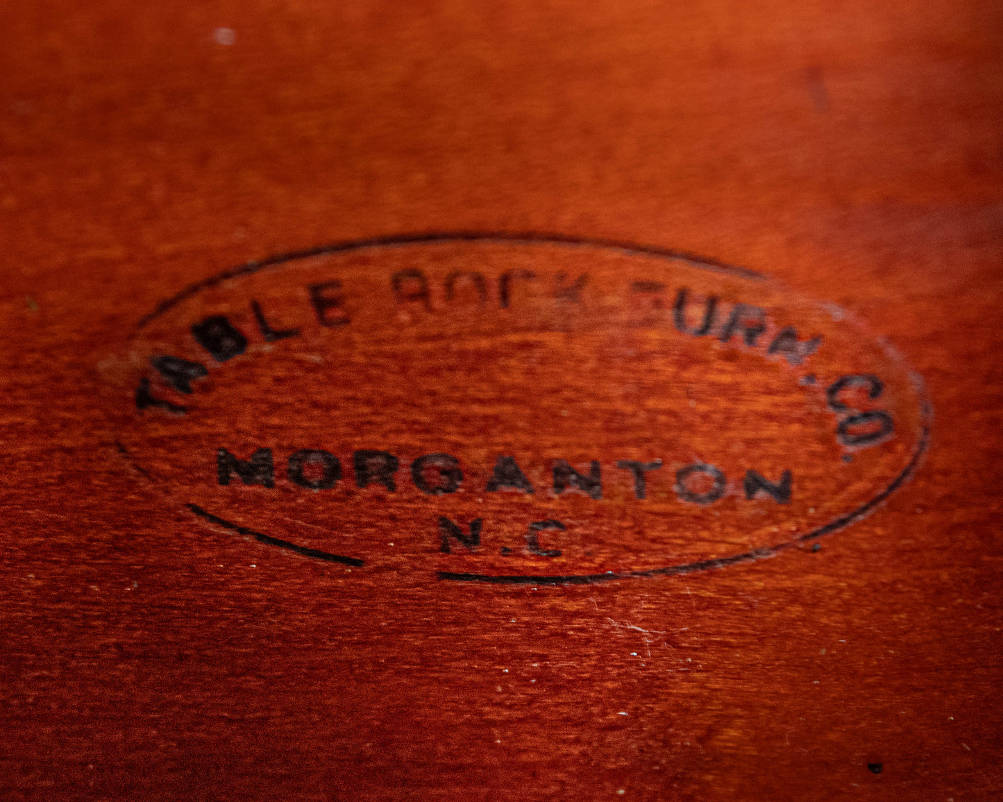 Morgaton Mahogany Bow Front 5 Drawer Chest W/ Silver Finished Hepplewhite