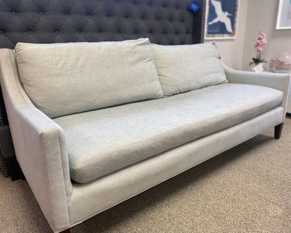 Crate & Barrel Slope Arm Sofa in Light Grey